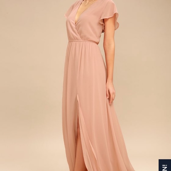 blush pink maxi dress casual